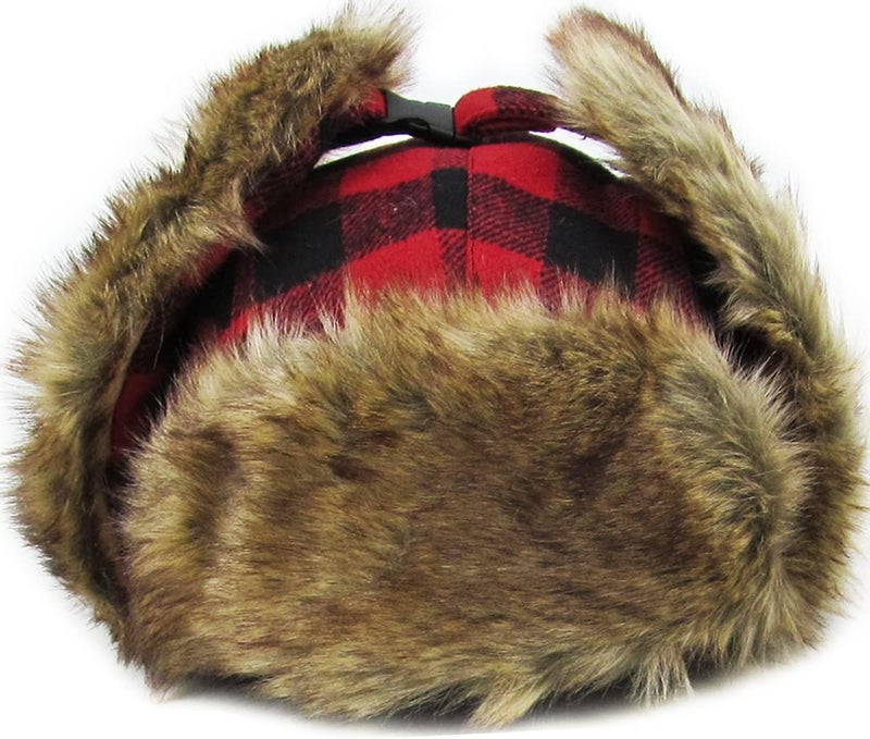 KBETHOS Lumberjack Plaid Aviator Trapper Hat Trooper Ear Flaps Ushanka Eskimo Cold - Image 5