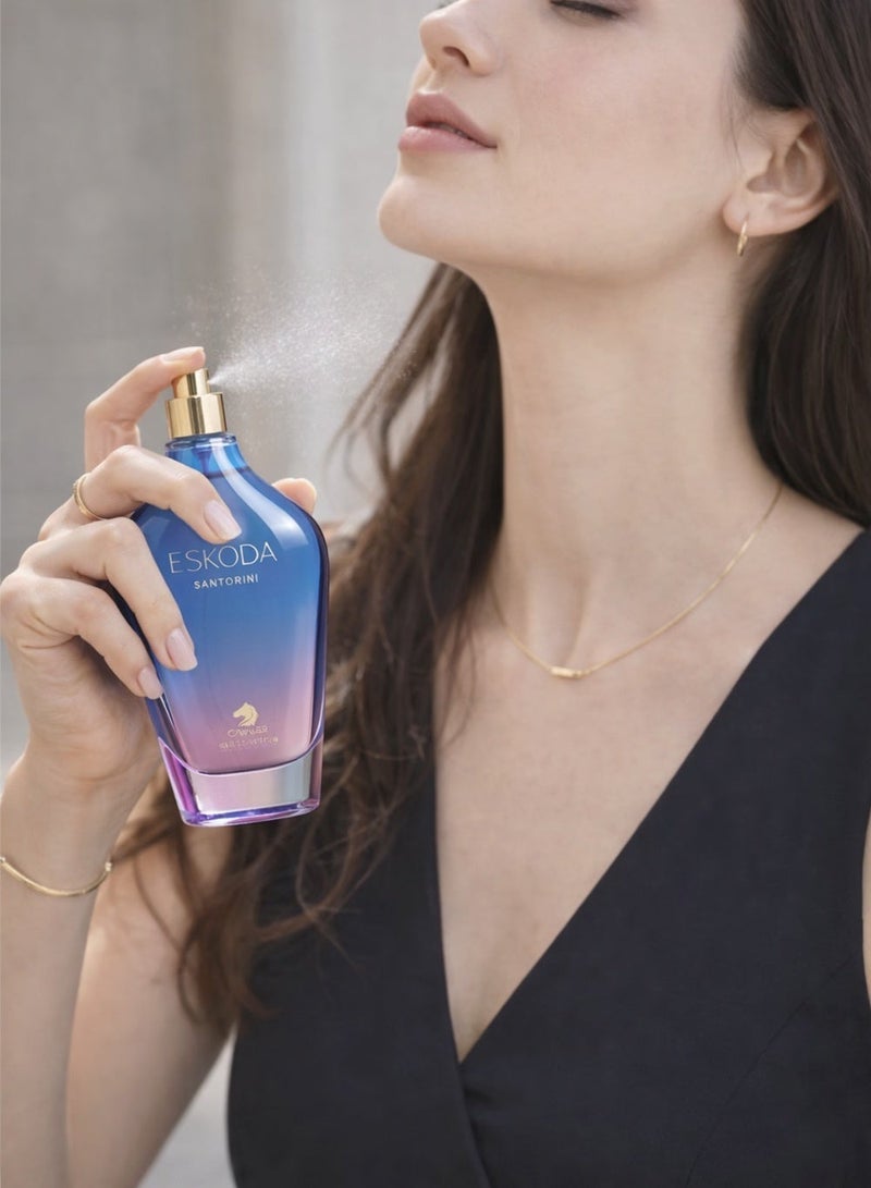كافاليير بيرفيوم عطر نسائي فاخر، كافالير إسكودا سانتوريني، أو دو بارفان، 100 مل | عطر يدوم طويلًا للنساء بمزيج من الفواكه الحلوة والاستوائية | أفضل عطر نسائي - Image 3