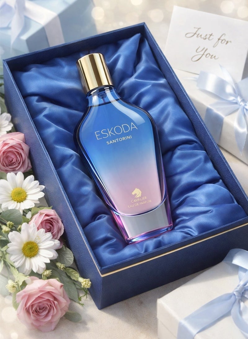 كافاليير بيرفيوم عطر نسائي فاخر، كافالير إسكودا سانتوريني، أو دو بارفان، 100 مل | عطر يدوم طويلًا للنساء بمزيج من الفواكه الحلوة والاستوائية | أفضل عطر نسائي - Image 5