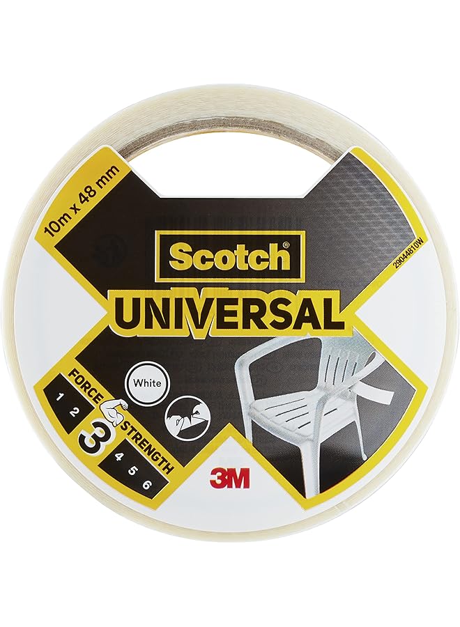 Scotch  Universal Duct Tape 10M X 48Mm White Color For General Purpose Holds Quickly And Reliably For Everyday Repairs And Projects 1 Roll Pack - Image 2