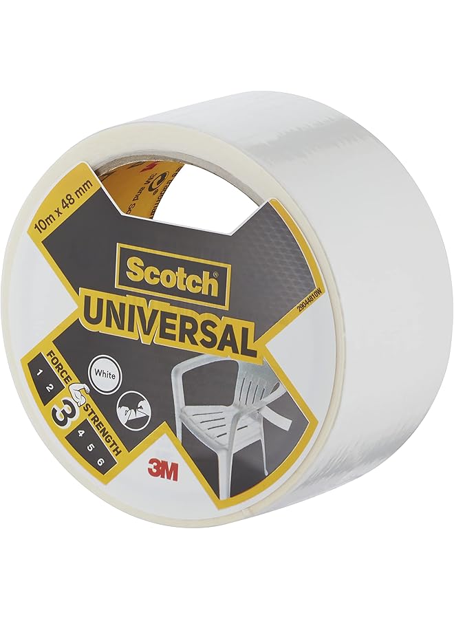 Scotch  Universal Duct Tape 10M X 48Mm White Color For General Purpose Holds Quickly And Reliably For Everyday Repairs And Projects 1 Roll Pack - Image 3