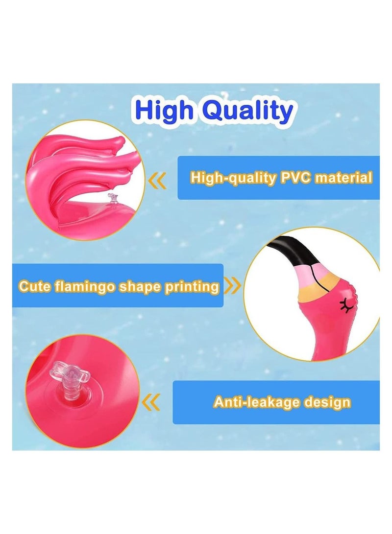 SYOSI 2 Pack Flamingo Inflatable Pool Ring Throwing Game, Party Beach Toys Summer Outdoor Patio Games Kids Backyard Family Water Toys Hawaiian Luau Pool Games Party Supplies (2 Flamingos and 8 Rings) - Image 3