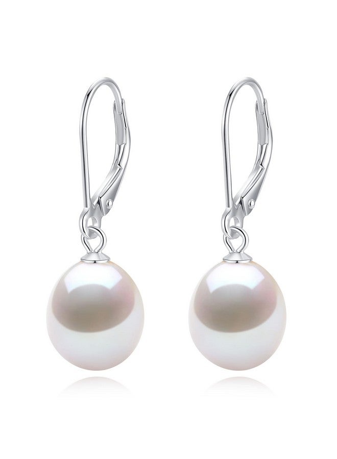 Yami أقراط لؤلؤ للنساء، لؤلؤ مزروع في المياه العذبة في أقراط فضة استرلينية 925 مضادة للحساسية، أقراط متدلية يومية هدايا للذكرى السنوية أو عيد الميلاد، فضي - Image 1