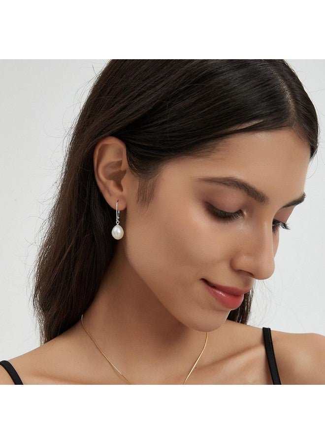 Yami أقراط لؤلؤ للنساء، لؤلؤ مزروع في المياه العذبة في أقراط فضة استرلينية 925 مضادة للحساسية، أقراط متدلية يومية هدايا للذكرى السنوية أو عيد الميلاد، فضي - Image 2