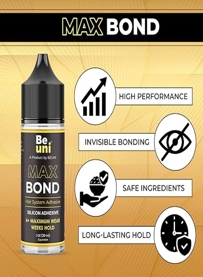 Beuni Max Bond Hair Patch Glue For Men - Super Hold Up To 2-4 Weeks | Hair Wig Glue Adhesive | Strong Hold, Water Proof, Skin Friendly | (30ML- Pack of 2) - Image 4