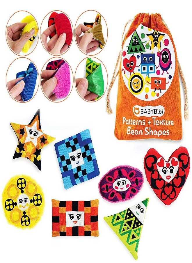 BabyBibi Babybibi Bean Bags Learning Shapes for Toddlers - Sensory Toys for Babies - Set of 7 Touch and Feel Cloth Shapes to Develop Brain & Motor Skills  - Image 3