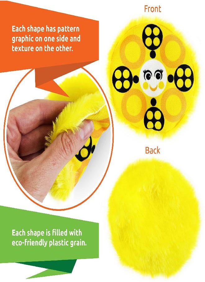BabyBibi Babybibi Bean Bags Learning Shapes for Toddlers - Sensory Toys for Babies - Set of 7 Touch and Feel Cloth Shapes to Develop Brain & Motor Skills  - Image 1