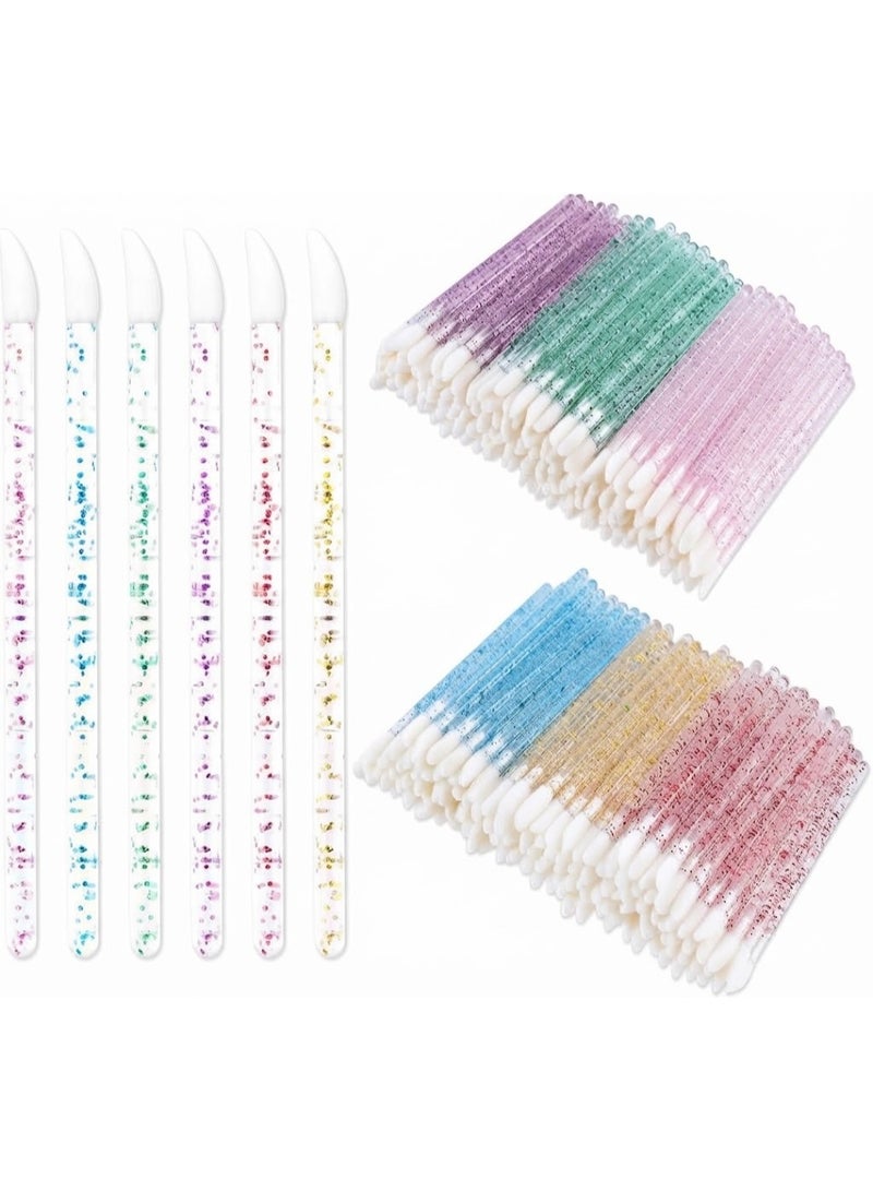 Crystal glitter lip brushes for applying makeup, 50 pieces, multi-colored - Image 1