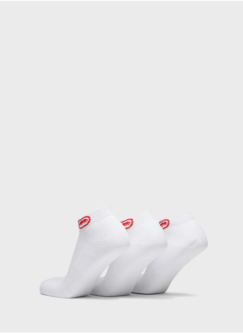 إيكو يو إن إل تي دي. Set of 3 - Ecko Logo Print Ankle Length Socks