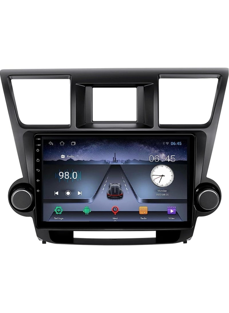 SHEZA STAR Android Car Stereo for Toyota Highlander 2008-2014 6GB RAM 128GB ROM Support SIM Card, Carplay, M-Link Wi-Fi BT, Radio GPS, 10 Inch IPS Touch Screen with AHD Camera Included - Image 1