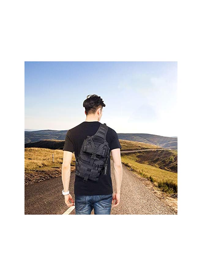 PROMASS Tactical Sling Bag Pack Military Assault Rucksack Shoulder Bag Backpack Chest Pack Handbag Waterproof For Travel School Hiking Camping Trekking Exploring Fishing Hunting - Image 4