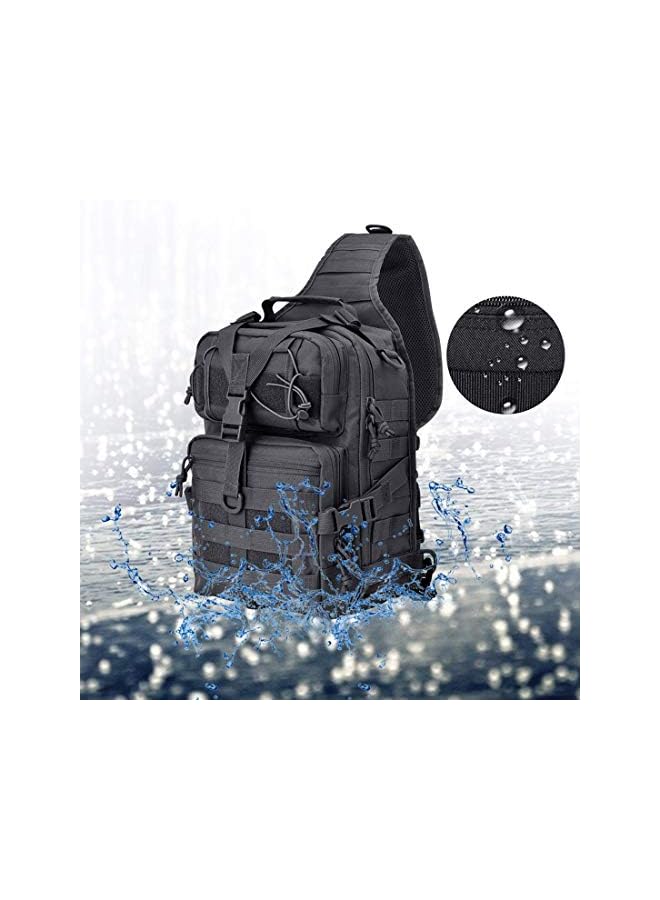 PROMASS Tactical Sling Bag Pack Military Assault Rucksack Shoulder Bag Backpack Chest Pack Handbag Waterproof For Travel School Hiking Camping Trekking Exploring Fishing Hunting - Image 3