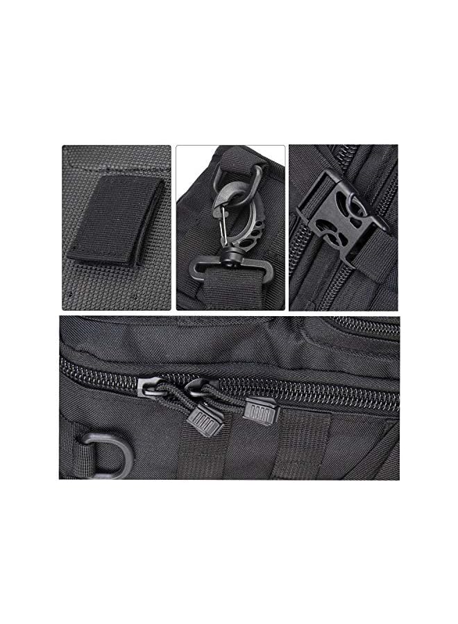 PROMASS Tactical Sling Bag Pack Military Assault Rucksack Shoulder Bag Backpack Chest Pack Handbag Waterproof For Travel School Hiking Camping Trekking Exploring Fishing Hunting - Image 5