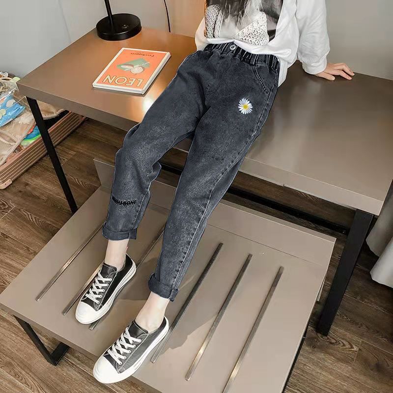 Girls' Jeans 2022 New Arrival Girls' Korean Style Trousers For Children Large Children Loose Casual Pants - Image 5