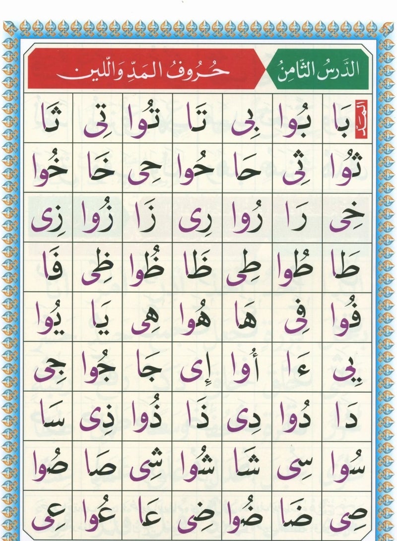 القاعدة النورانية – مع روابط يوتيوب صوتاً وصورةً مقاس وسط 14/20سم (علبة تحتوي على10 حبات) - Image 5