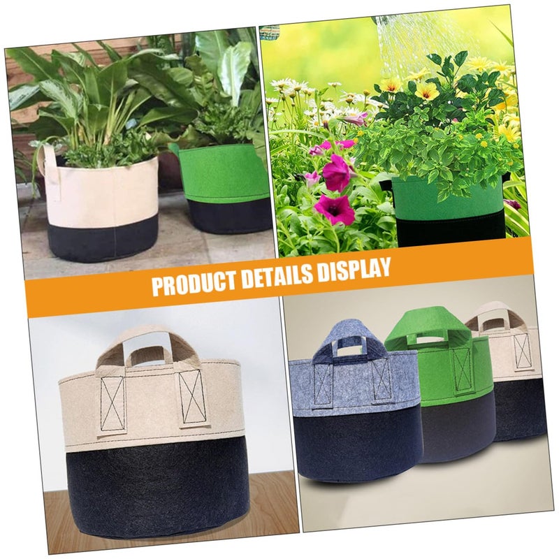 6pcs Dual Color Felt Grow Bags 1 Gallon for Potatoes Vegetables Flowers with Handles - Image 5