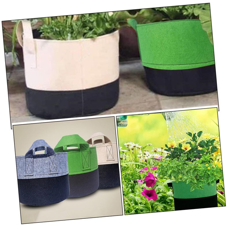 6pcs Dual Color Felt Grow Bags 1 Gallon for Potatoes Vegetables Flowers with Handles - Image 4