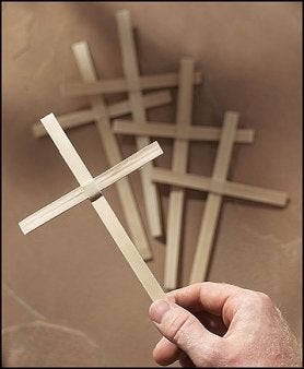 1home Palm Hanging Wall Cross Made from Palms Christian Catholic 8 Inch Tall Crucifix