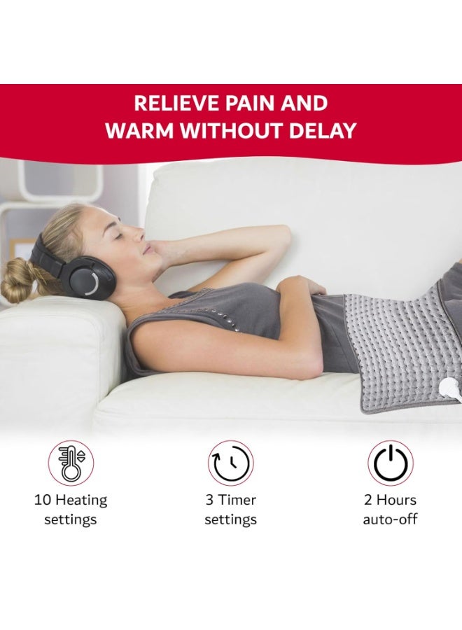 Orthopedic Electric Heating Pad for Professional Pain Relief - Advanced Thermal Therapy for Back, Neck, and Shoulders - Features 10 Heat Settings & 3 Timer Modes - High-Performance Heat Pad with Safety Auto-Off Technology - Image 2