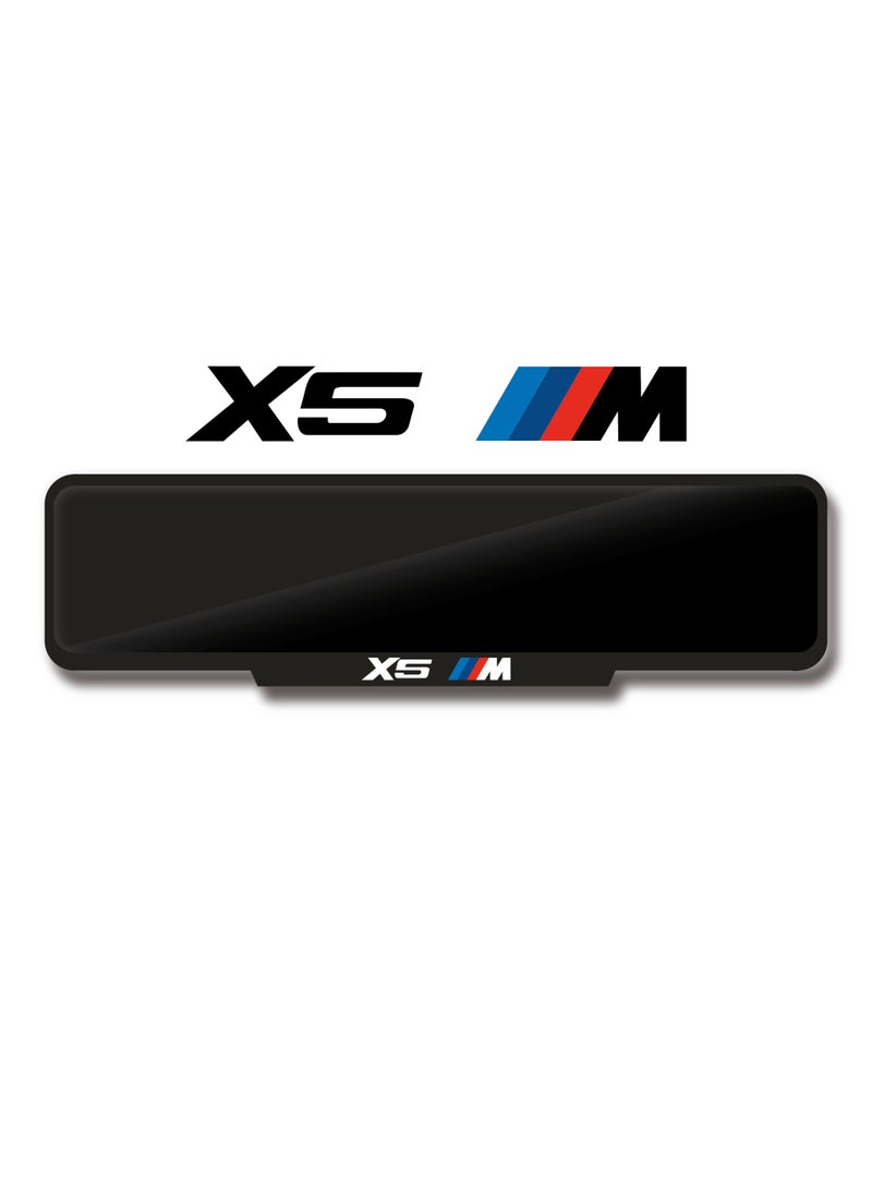 DXBSTAMPS X5 M Number Plate Frame – Custom Fit – Black Gloss Finish – M Performance Logo – Easy Tape Mount – Available in Sport, Square & Long Sizes  - Image 1