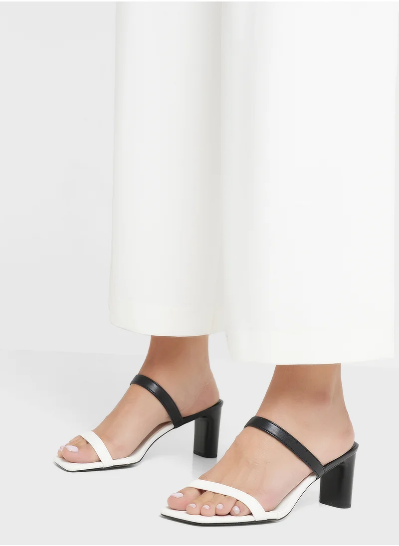 ELLA Color Block Double Strap Heel Sandal