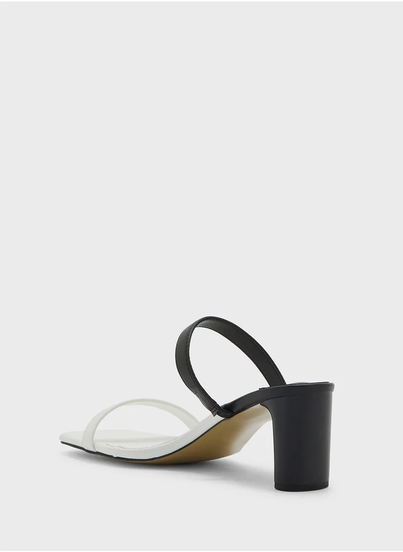 ELLA Color Block Double Strap Heel Sandal