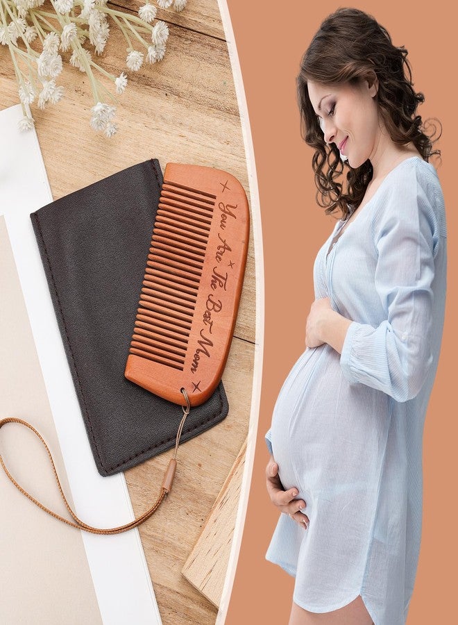 XIHIRCD Labor Comb Set, Birth Wooden Engraved Comb Birthing Comb for Labor Childbirth Hair Comb with Storage Bag & Lanyard Pregnancy Comb Labor and Birthing Essentials Gifts for Women, Medium, brown - Image 5