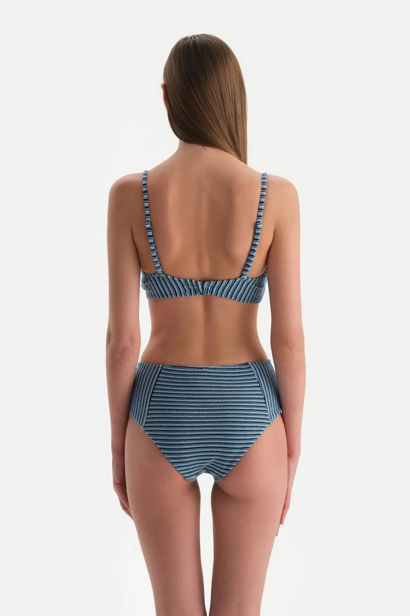 داجي Navy Blue High Waist Bottom