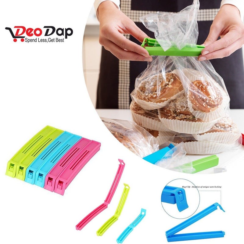 DeoDap Clips for Packet Sealing 18 Pc - Multipurpose plastic Airtight Food Snack Bag Clip Set, Storage Clips for food Packets, Multi-color and Reusable Vacuum Sealer for Keeping Food Fresh for Kitchen - Image 5