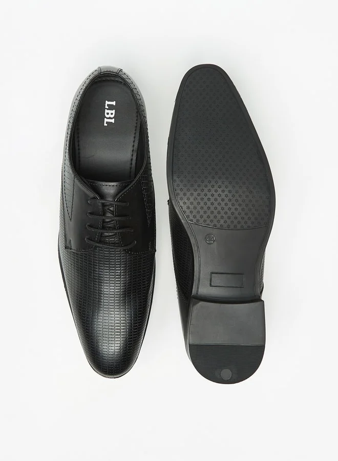 ال بي ال من شو اكسبرس Men Textured Lace-Up Derby Shoes