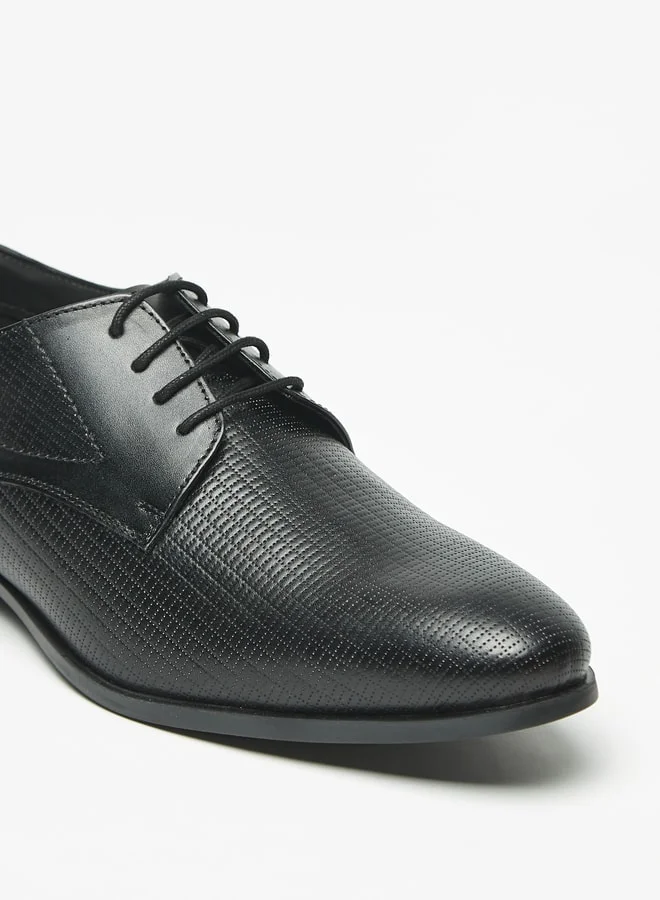 ال بي ال من شو اكسبرس Men Textured Lace-Up Derby Shoes