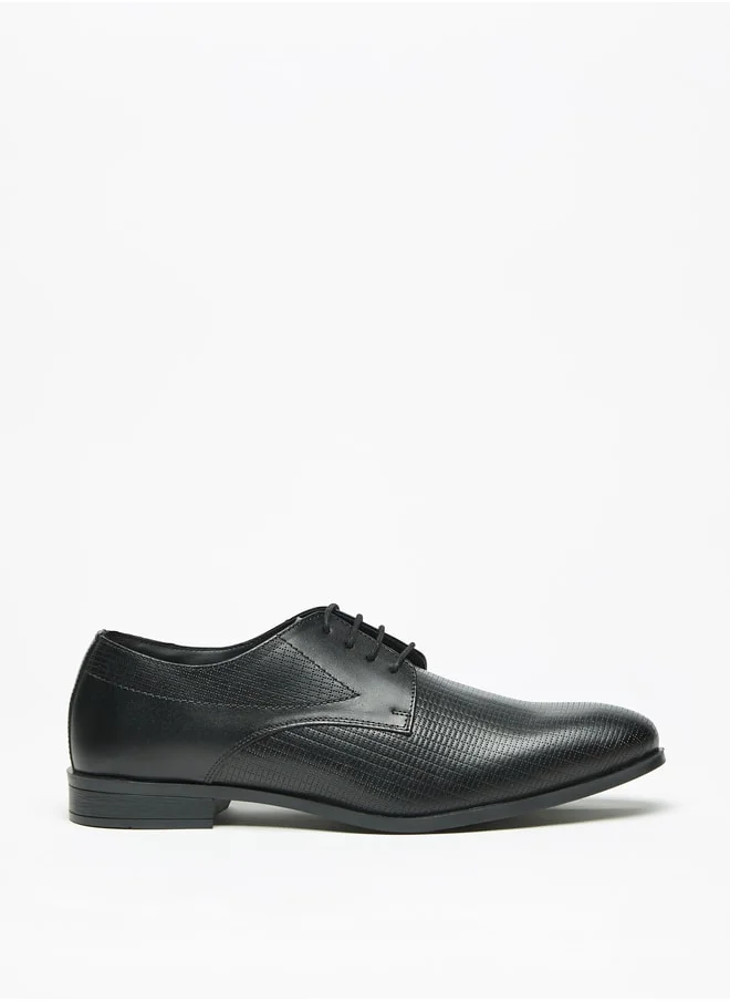 ال بي ال من شو اكسبرس Men Textured Lace-Up Derby Shoes