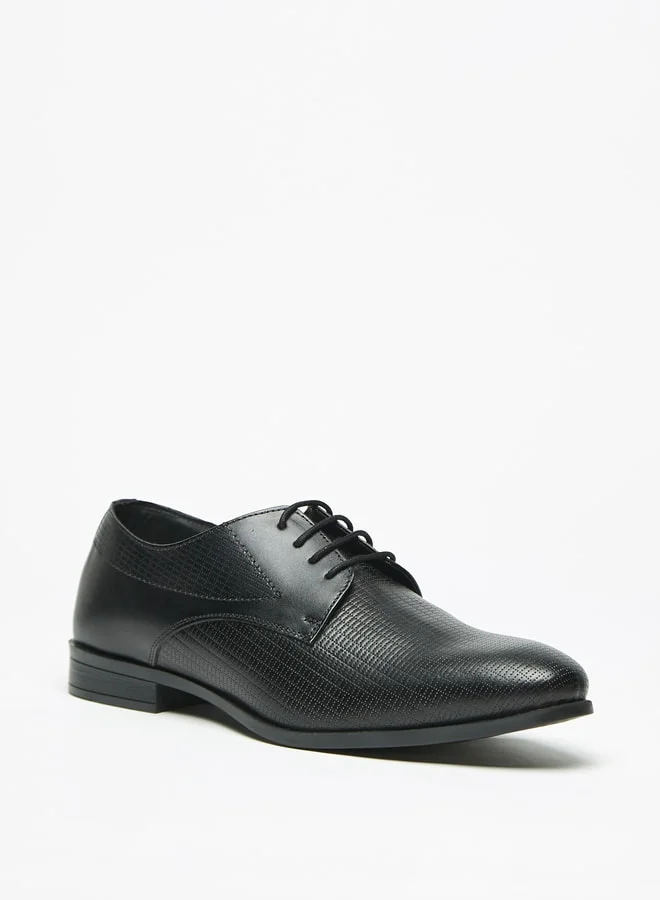 ال بي ال من شو اكسبرس Men Textured Lace-Up Derby Shoes