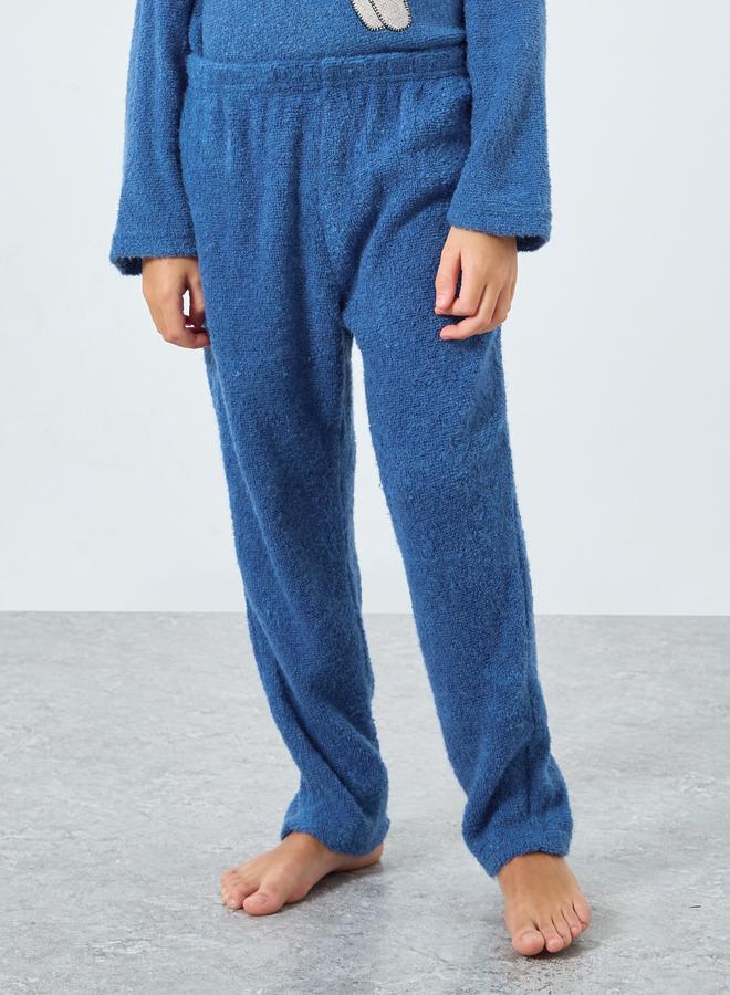 Styli Boy Dinosaur Applique Fleece Top and Pyjama Set - Image 4