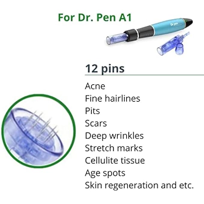 Posee A1 Microneedling 12-Pin Replacement Cartridges (10 Pack) - Image 4