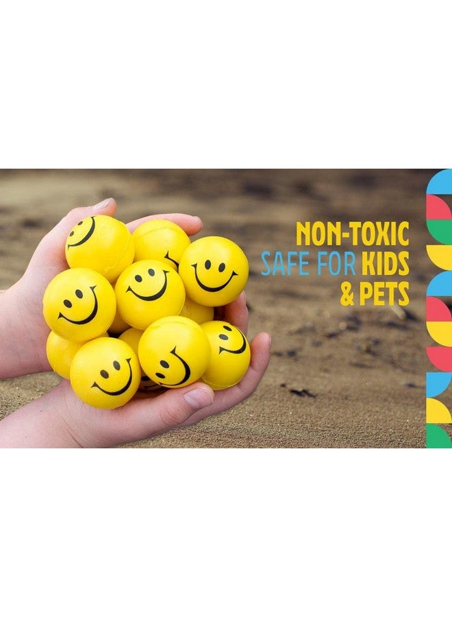 STAGER Smiley Soft Balls Cute Funny Yellow Emoji Happy Smiley Face Squeeze Sponge Balls, Yellow Emoji Face Fun Ball, Stress Relief Ball (Pack of 2). - Image 3