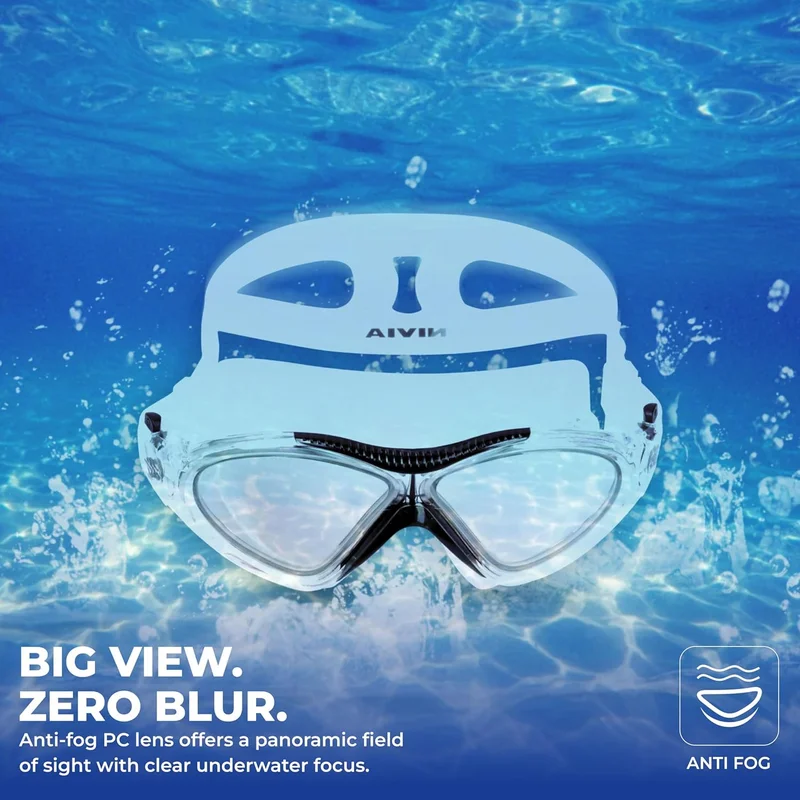 Nivia NIVIA Unimask Jr. 2.0 Swimming Goggles for Kids - Anti Fog, UV Protection, Comfort Fit