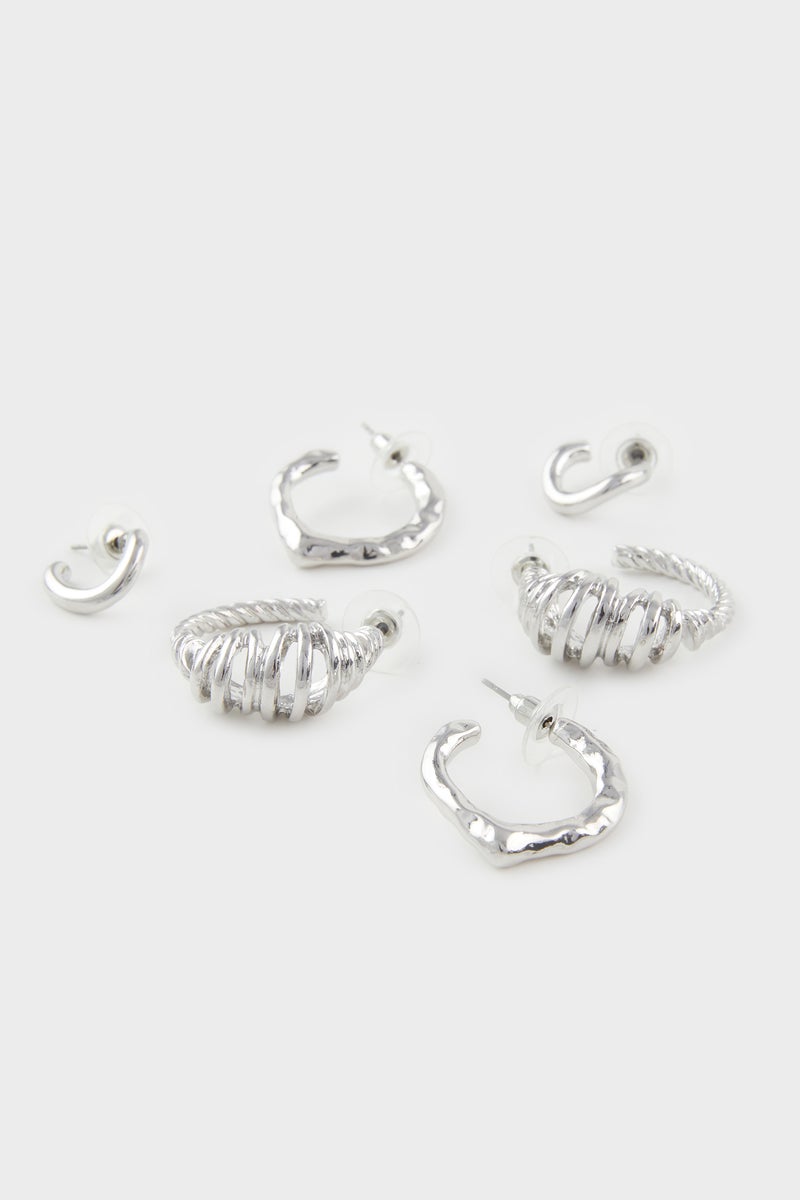 DeFacto Silver Woman Woman 6 Piece Silver Earrings Casual - Image 2