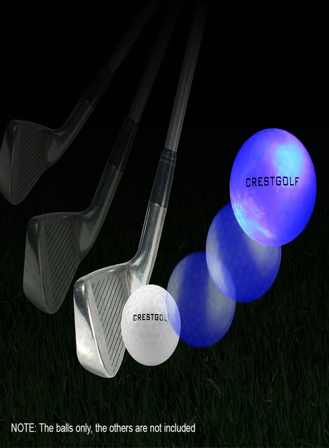 Crestgolf 6pcs LED Glowing Golf Balls Night LED Golf Balls Luminous Golf Balls - Image 4