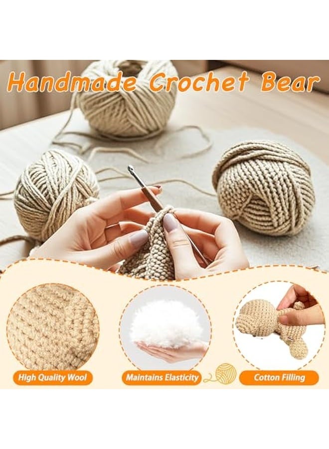 NIBEMINENT Positive Crochet Animals Positive Bear Emotional Support Crochet Stuffed Animal Small Teddy Bear Cute Handmade Gifts Knitted Doll with Positive Card for Women Men Mom Birthday Xmas Stocking Stuffer - Image 4