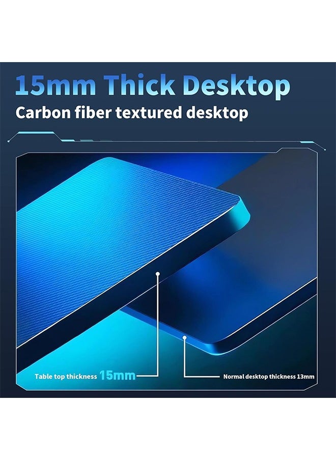 Favarey - Gaming Desktop Computer Desk,Home Office Desk,Versatile Gaming and Study Solution for Modern Homes,Ideal for Students and Gamers, Spacious and Functional Black carbon fiber 100CM - Image 1