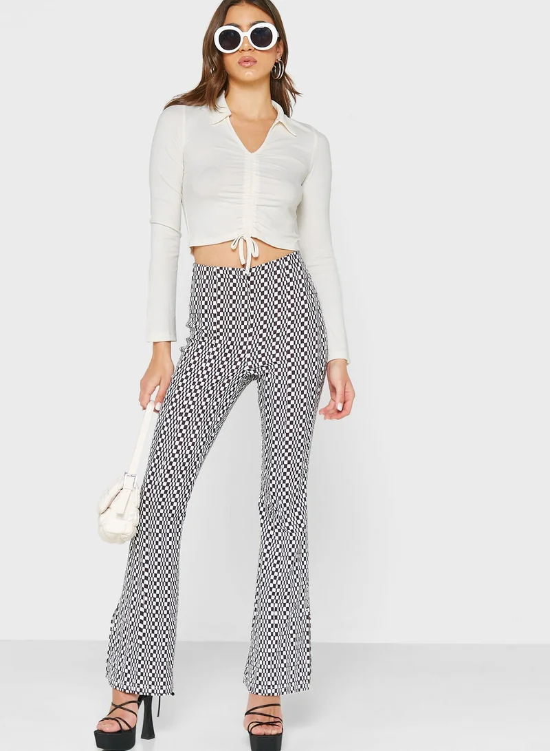 Miss Selfridge V-Neck Ruched Top