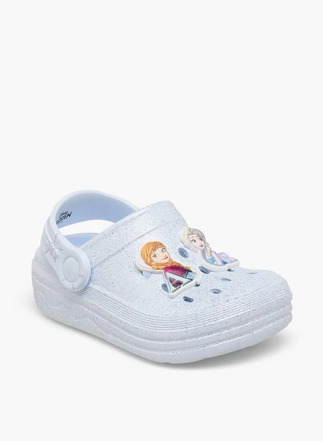 ديزني Girls Frozen Applique Clogs
