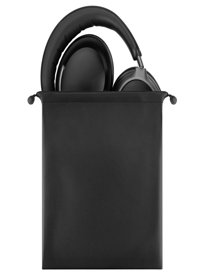 Geekria Headphones Pouch, Compatible with Sony WH-1000XM6, WH-1000XM4, Bose QC Ultra II, QC 45 and More, Universal Headset Pouch/Portable Travel Bag (Black PU)