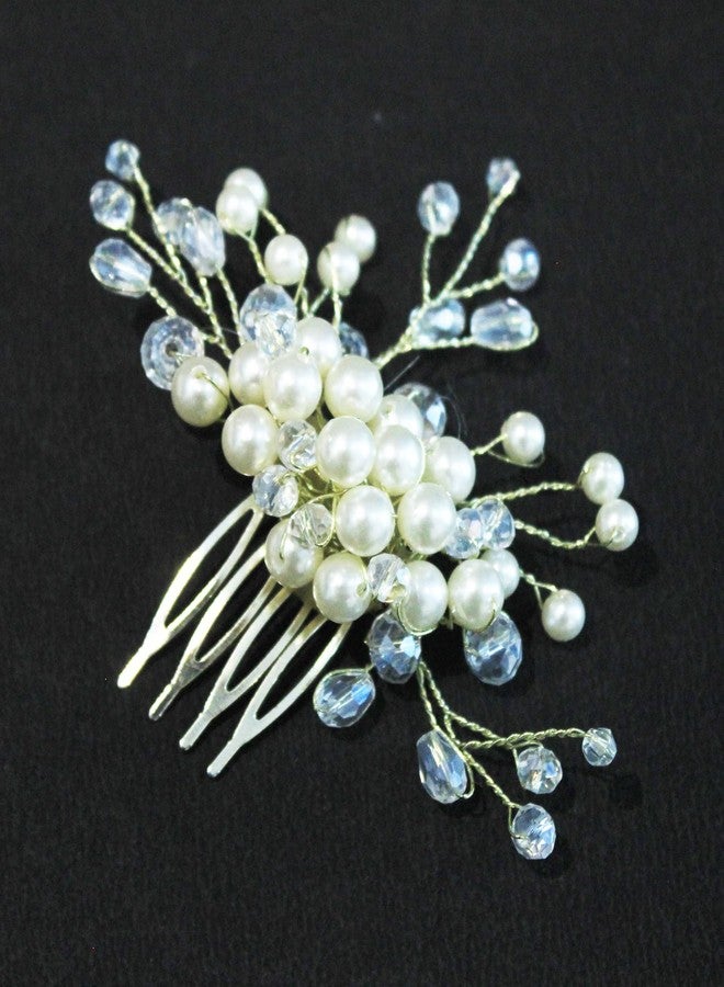 La Belleza Golden crystal hair accessory/side slide comb clip/Tiara for girls and women - Image 4