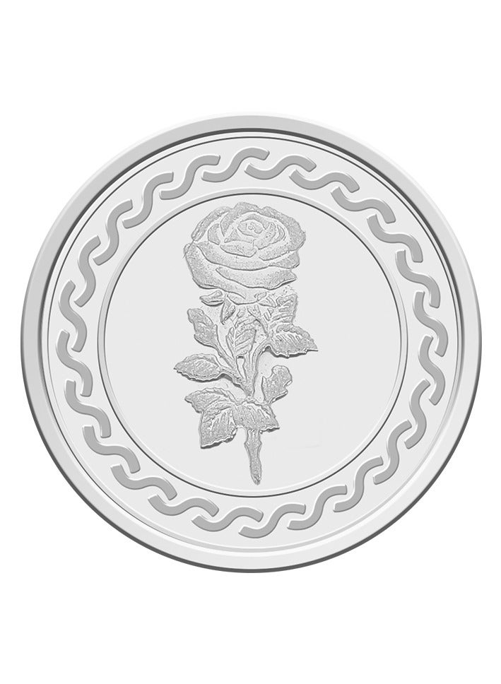FK Jewellers Silver 1 Gram Flower Coin 999 Purity  - Image 1