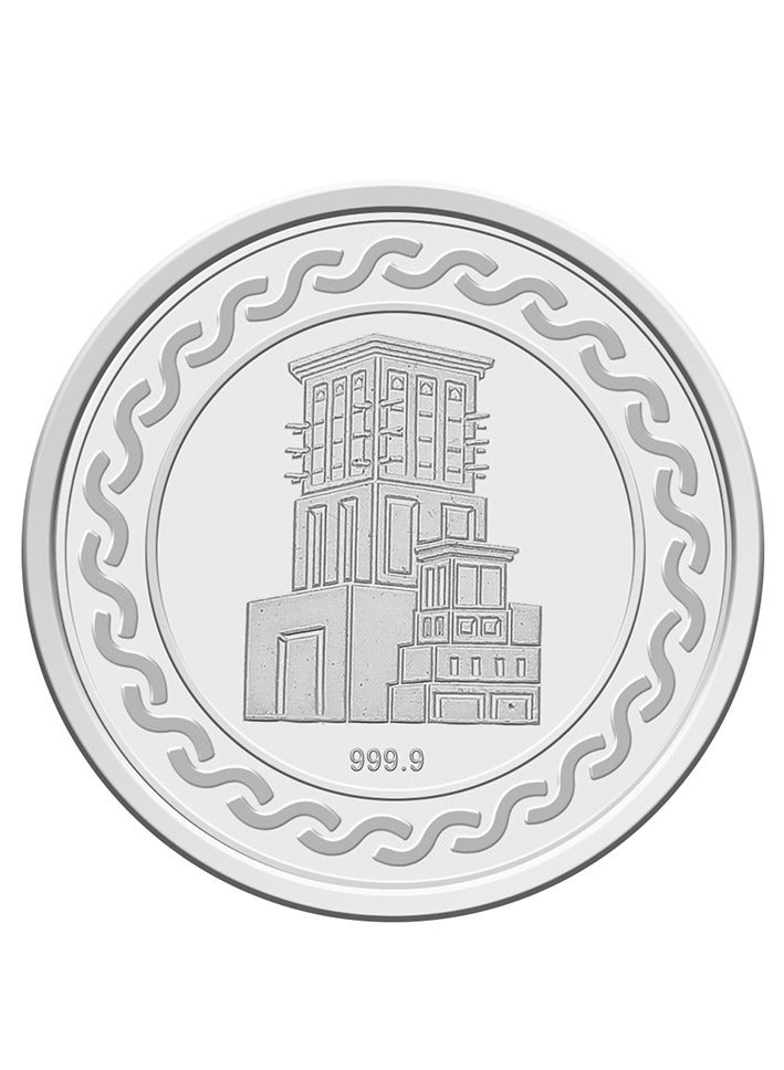 FK Jewellers Silver 1 Gram Flower Coin 999 Purity  - Image 2