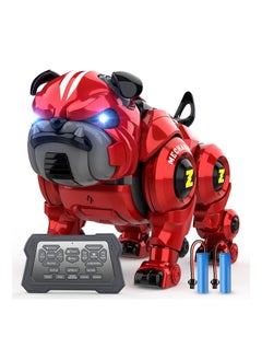 Lterfear Robot Dog Toys for Boys, Remote Control Robot Toy, Rechargeable Programing Stunt Robo Dog with Sing, Dance and Touch Function, Robot Dog for Kids Toys Gifts for Toddlers 6 7 8 9 10+, Red