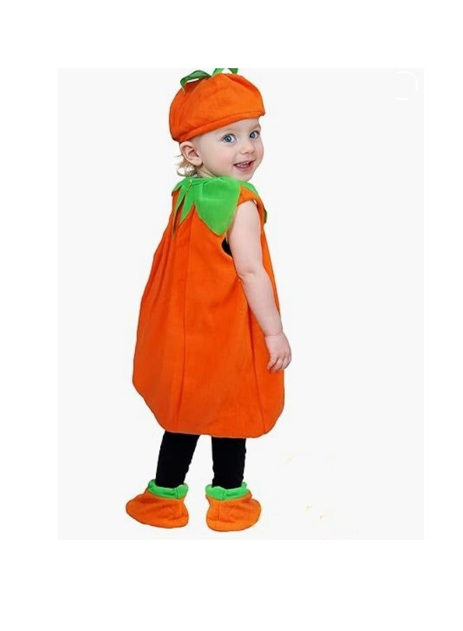 Cute Children Halloween Pumpkin Costume for Kids, Toddler Infant Baby Halloween Costume Outfit Set Cosplay for Boy Girl（L） - Image 2