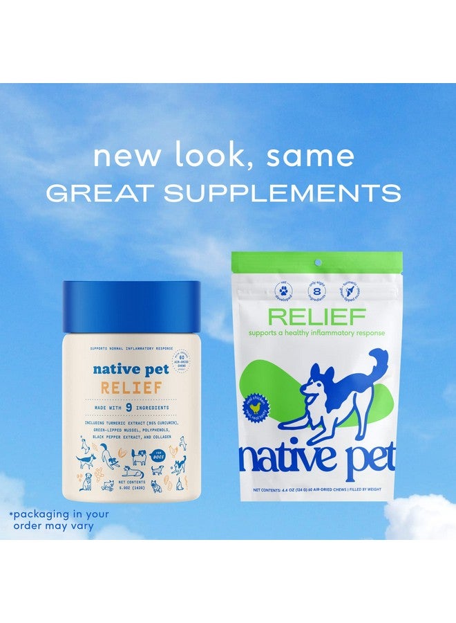 native pet Relief  Anti Inflammatory For Dogs  Turmeric, Polyphenols, Green Lipped Mussels For Dogs  Dog Aspirin Alternative  Dog Arthritis Supplement & Dog Joint Pain Relief  60 Dog Relief Chews - Image 2